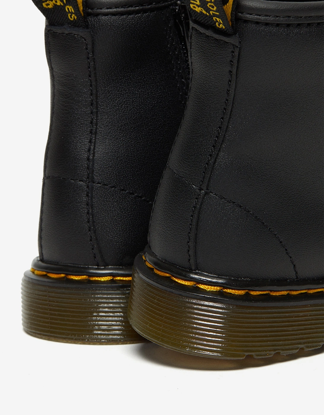 Kids 1460 Softy T Leather Lace Up Boots in Black