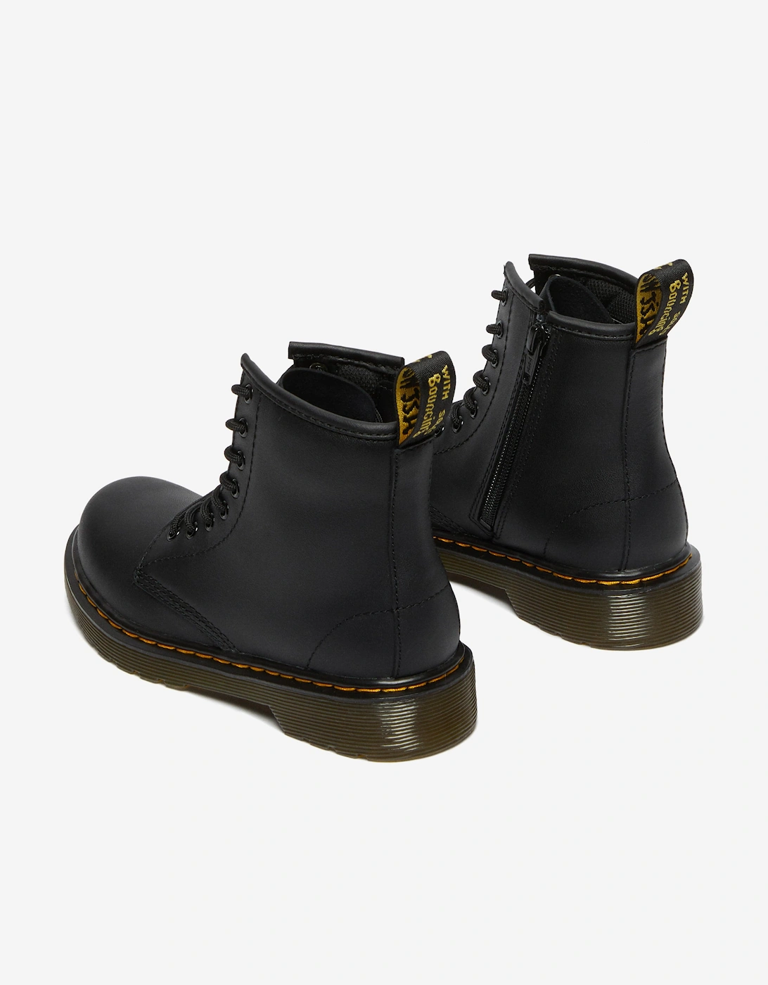 Kids 1460 Softy T Leather Lace Up Boots in Black