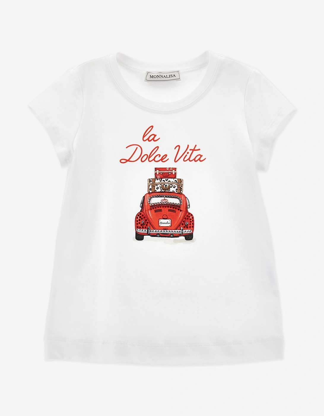 Girls La Dolce Vita T-Shirt in White, 5 of 4