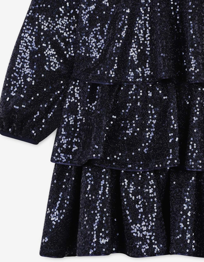 Billieblush Girls Sequin Occasion Dress in Blue