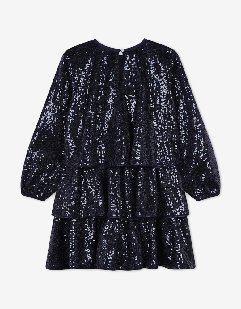 Billieblush Girls Sequin Occasion Dress in Blue
