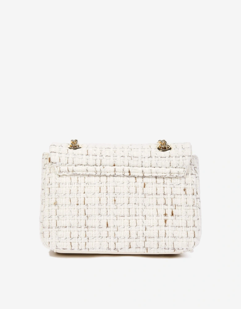 Tweed Flap Bag in Ivory (18.5cm)