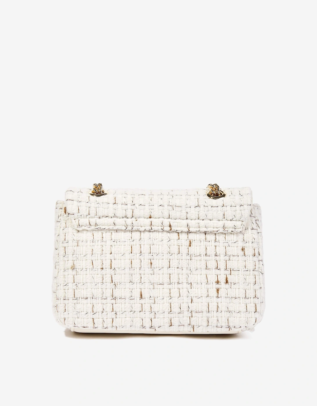 Tweed Flap Bag in Ivory (18.5cm)