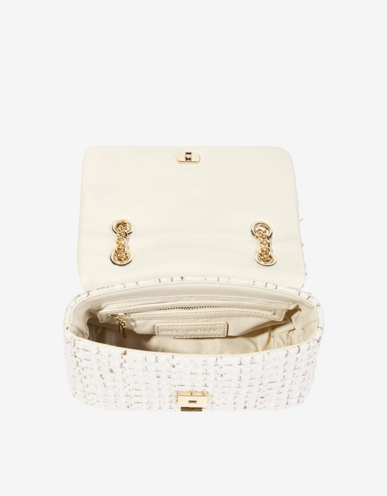 Tweed Flap Bag in Ivory (18.5cm)