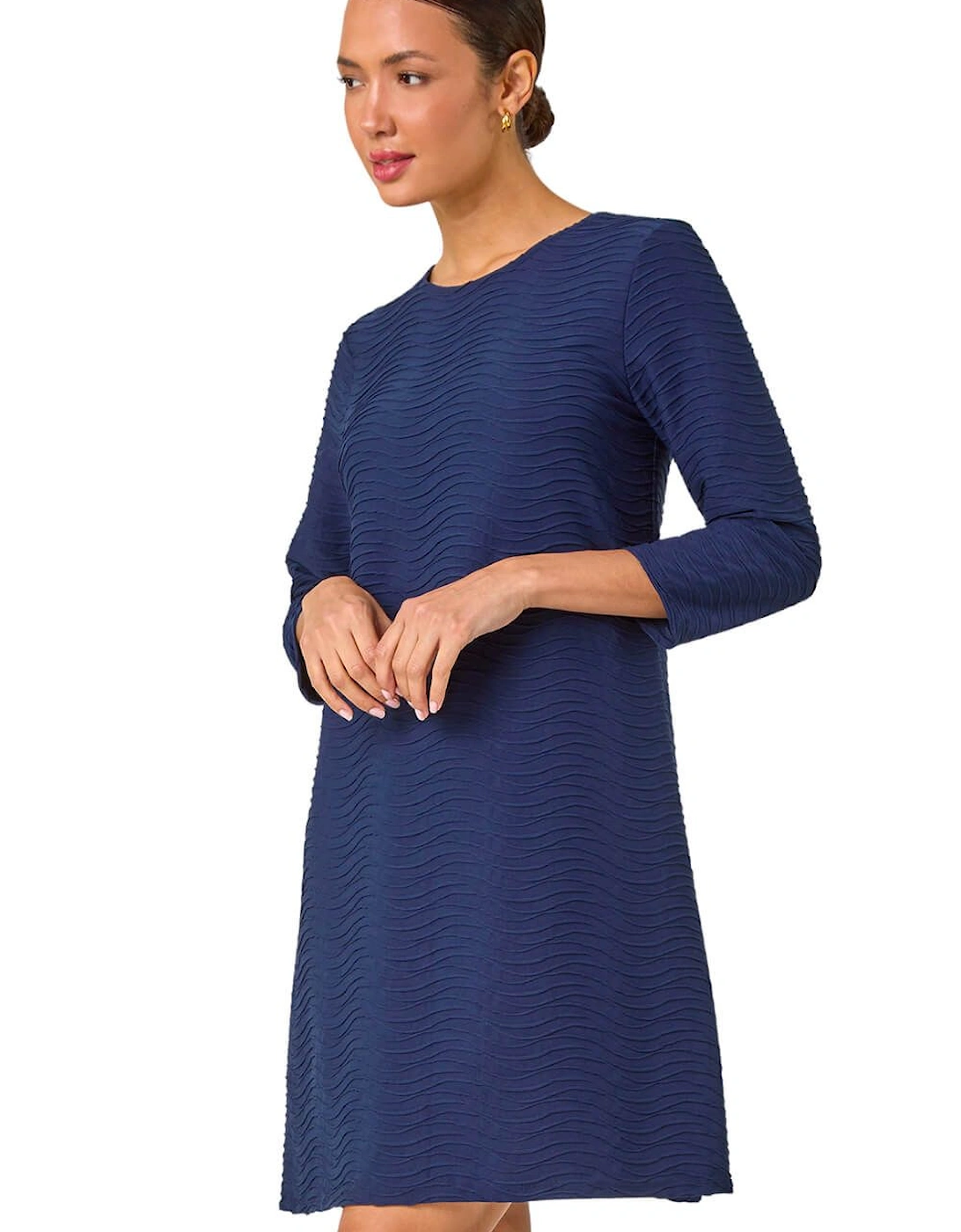 Textured A-Line Stretch Dress, 2 of 1