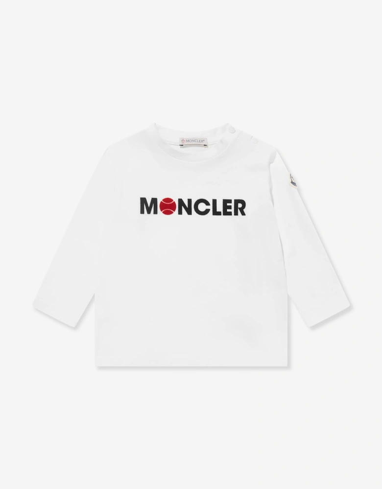Enfant Baby Boys Long Sleeve Logo T-Shirt in White