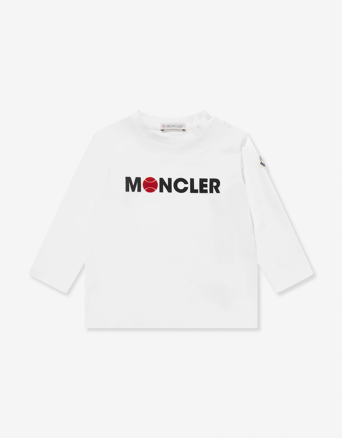 Enfant Baby Boys Long Sleeve Logo T-Shirt in White, 5 of 4