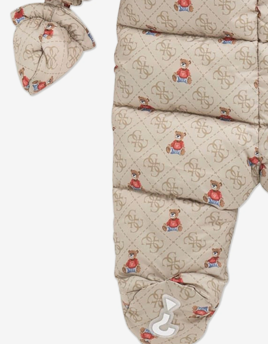 Baby Hooded Snowsuit in Ivory