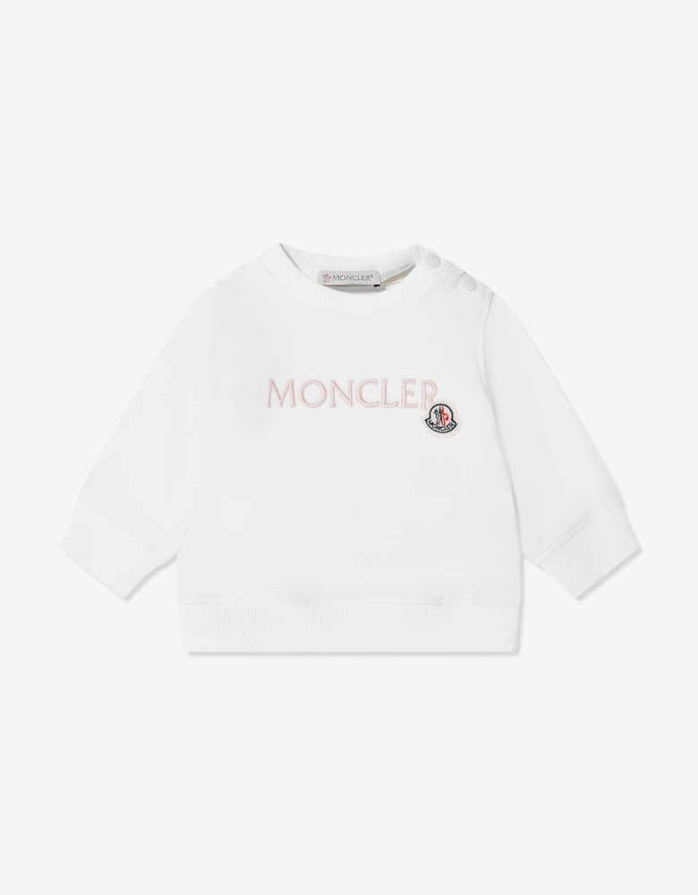 Baby Girls Logo Sweatshirt in Ivory