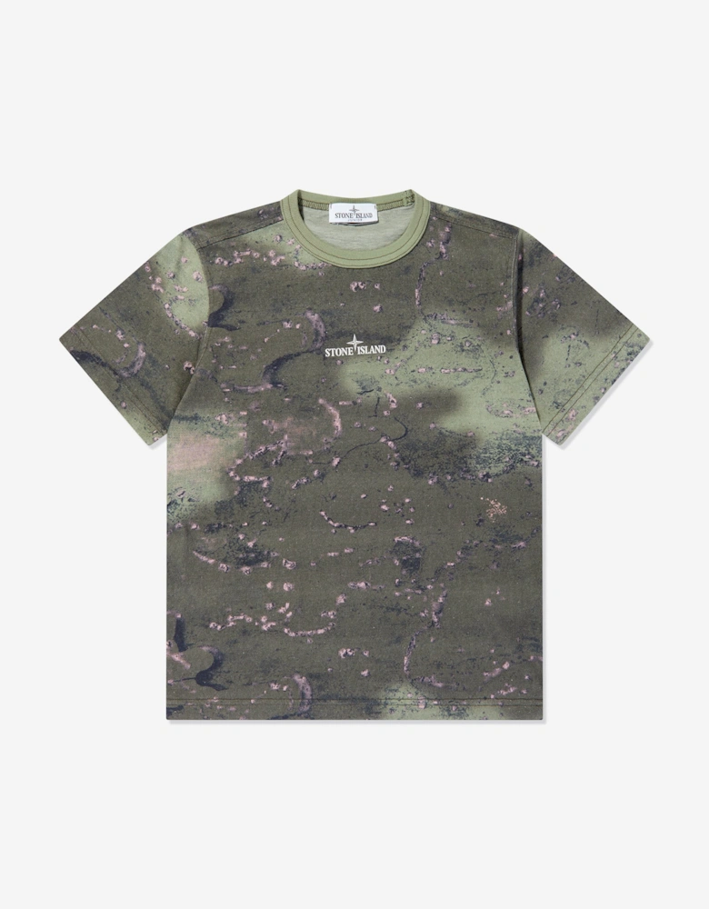 Boys Marbled T-Shirt in Green