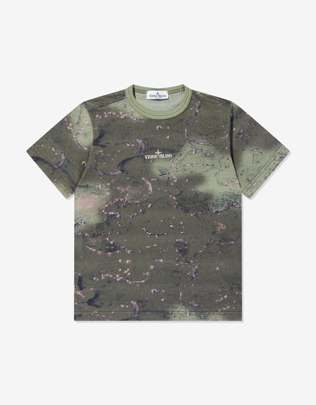 Boys Marbled T-Shirt in Green, 5 of 4