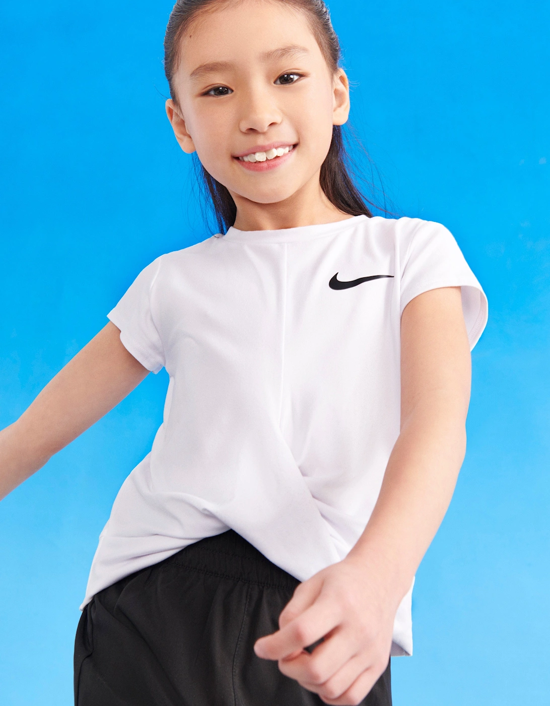 Girls All Day Play Twist T-Shirt in White