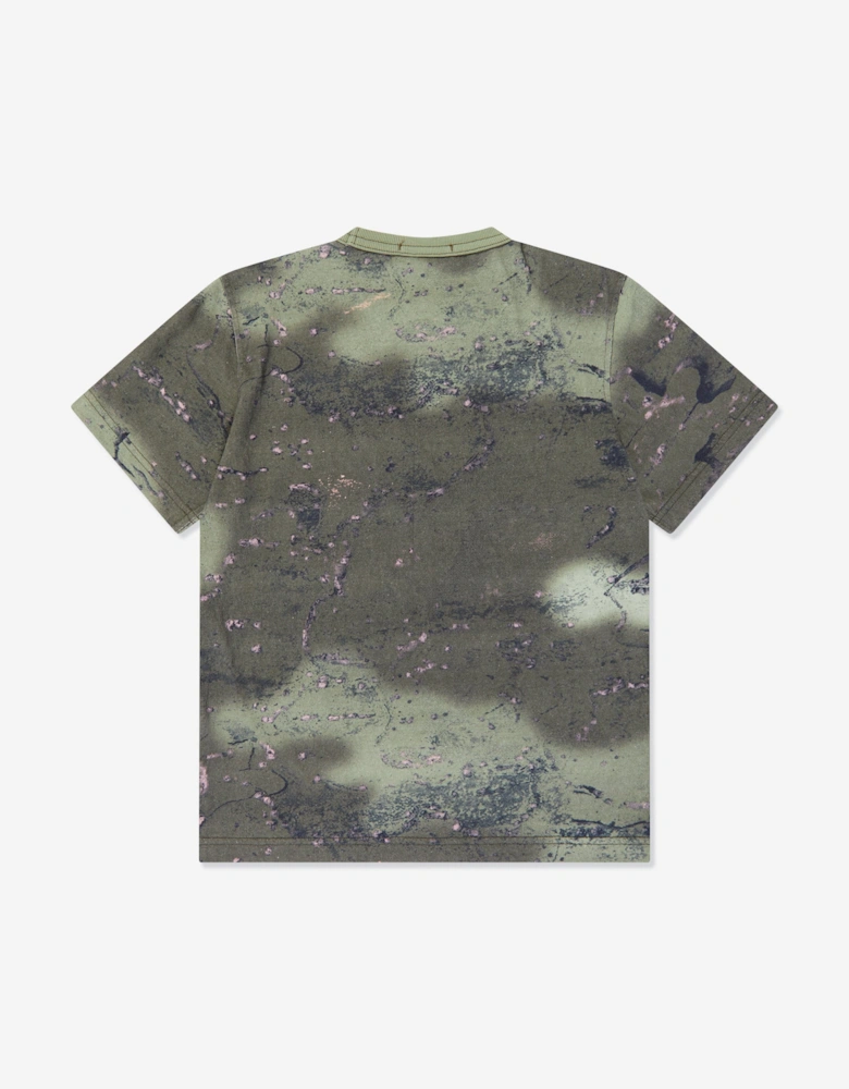 Boys Marbled T-Shirt in Green