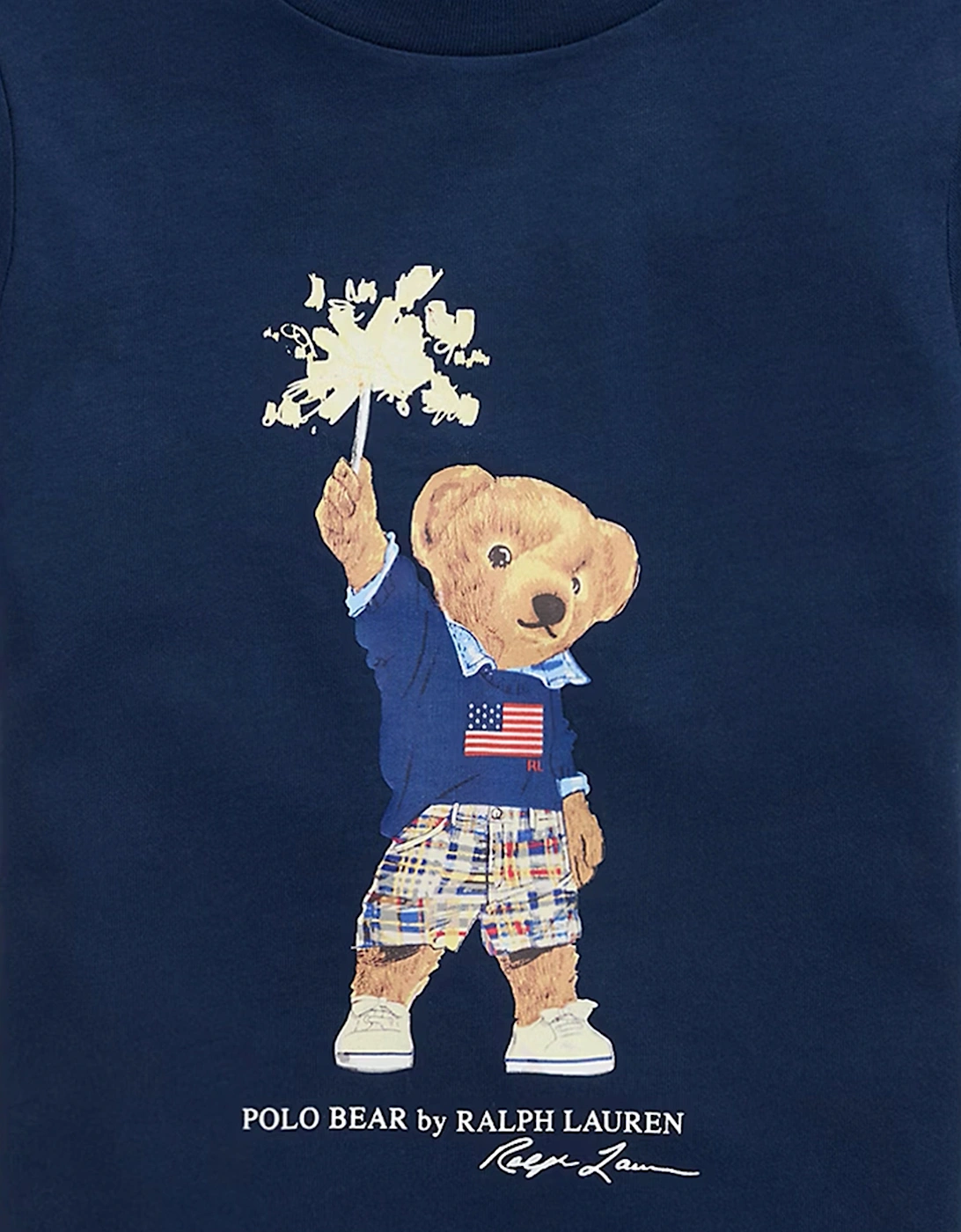 Boys Sparkler Polo Bear T-Shirt in Navy