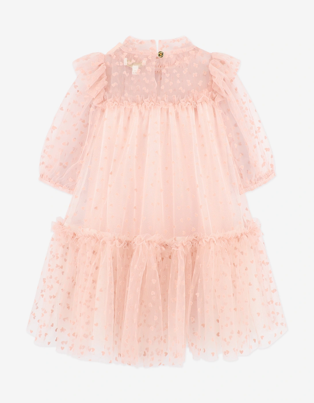 Angels Face Girls Myrtle Flock Hearts Tulle Dress in Pink