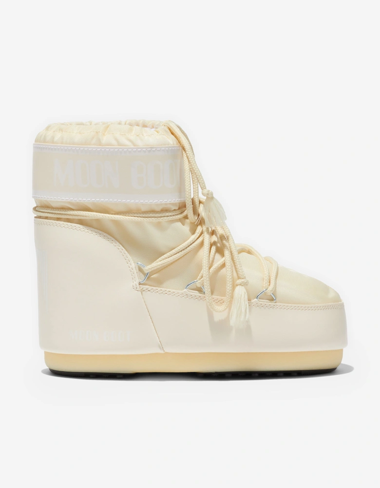Moon Boot Girls Icon Low Boots in Ivory