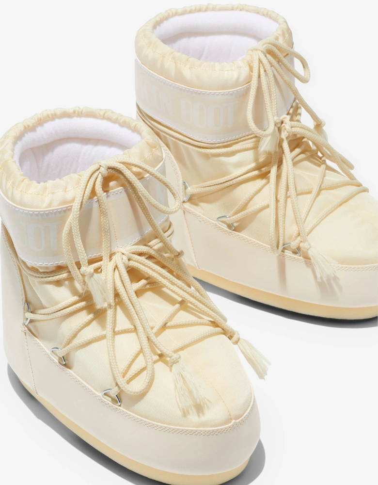 Moon Boot Girls Icon Low Boots in Ivory