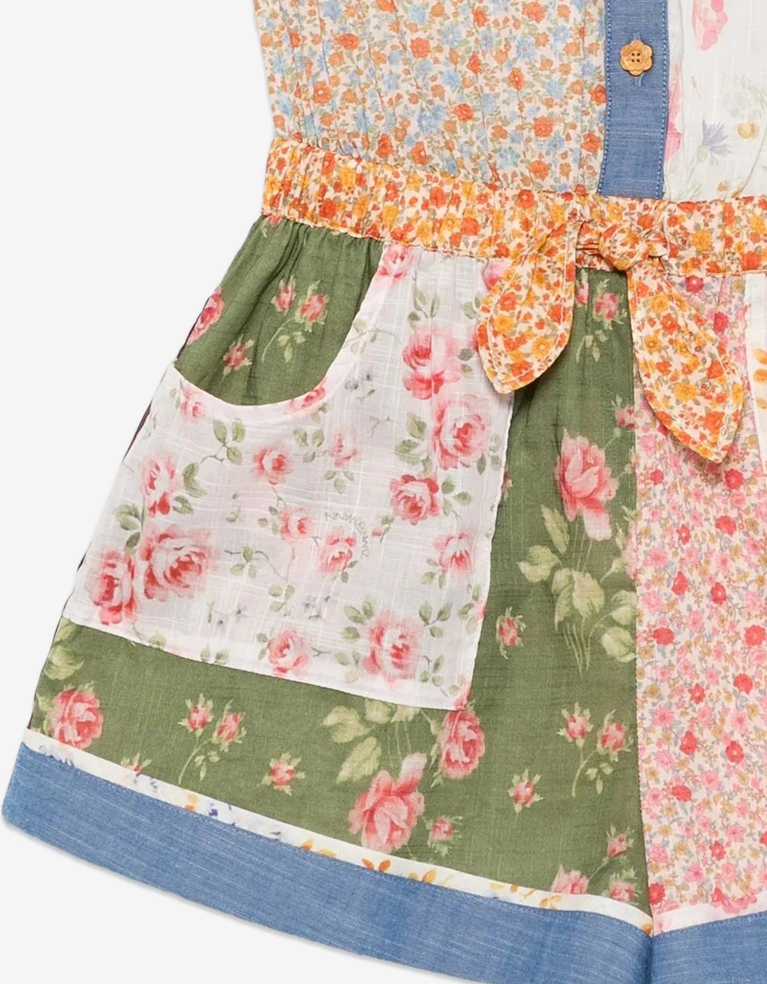 Girls Lucky Pocket Playsuit in Blue