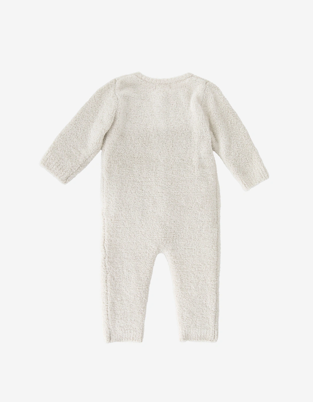 7AM Enfant Baby Fuzzy Long Sleeve Romper in Ivory