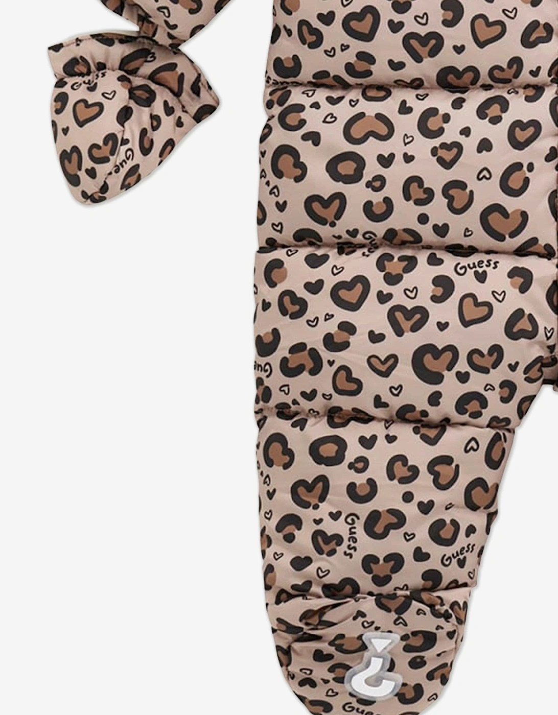 Baby Girls Leopard Print Snowsuit in Beige