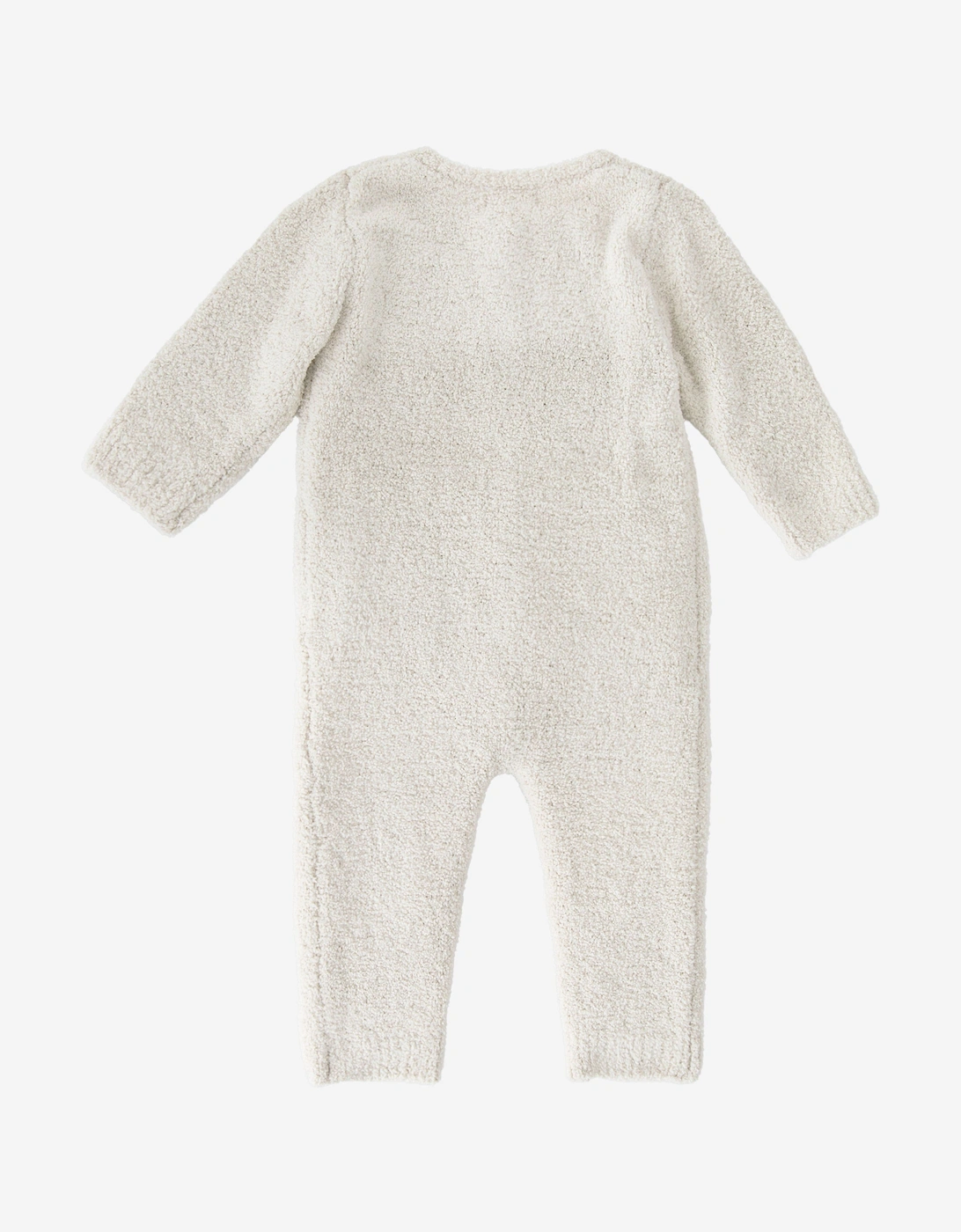 7AM Enfant Baby Fuzzy Long Sleeve Romper in Ivory