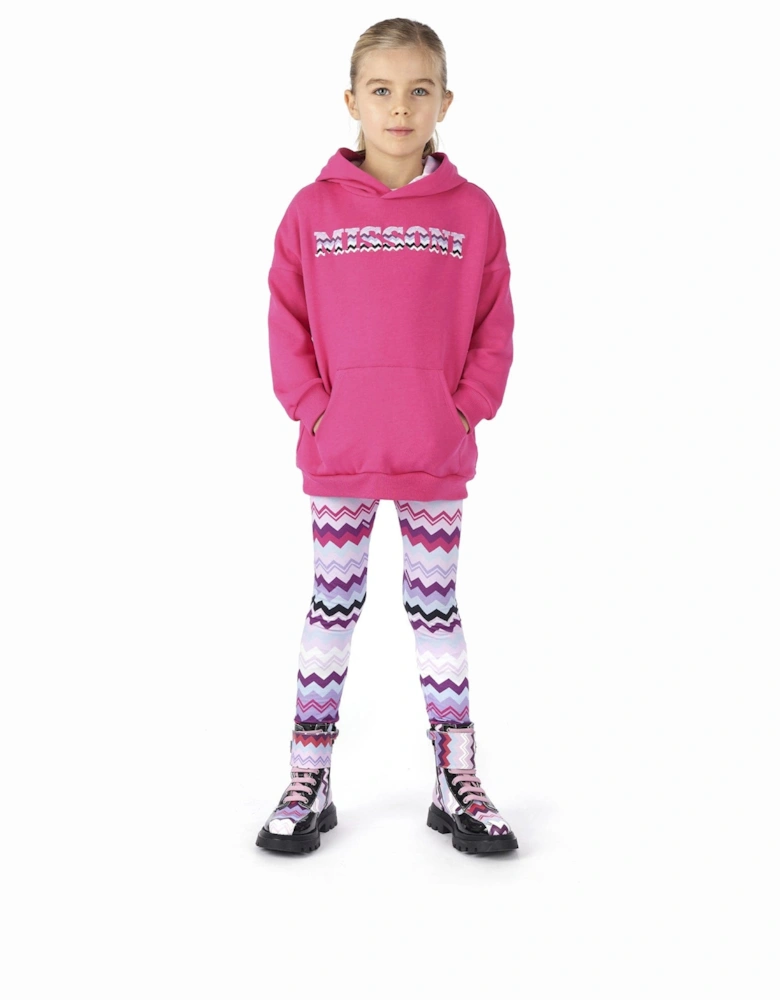 Girls Logo Hoodie in Pink