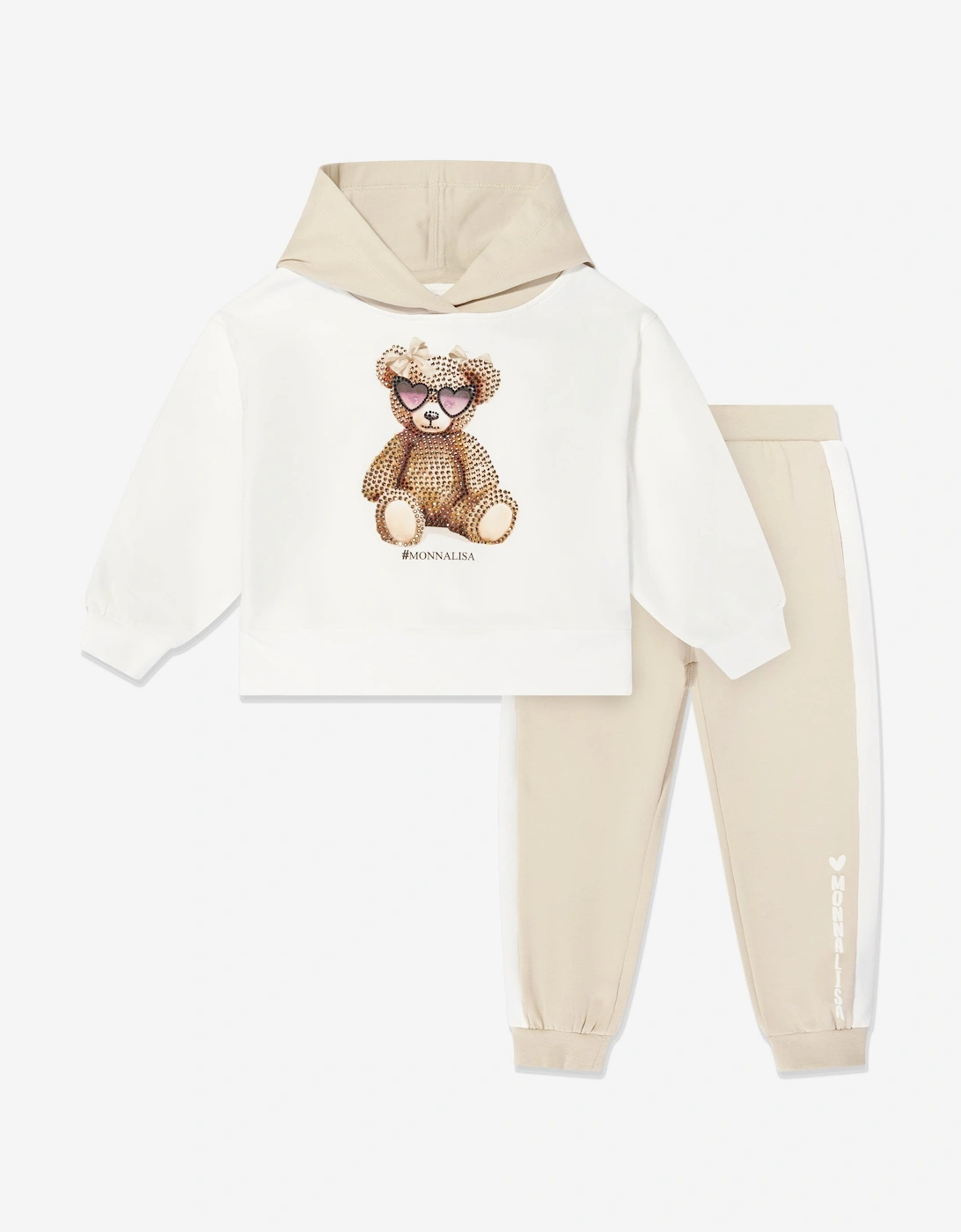 Girls Teddy Bear Tracksuit in Beige, 5 of 4