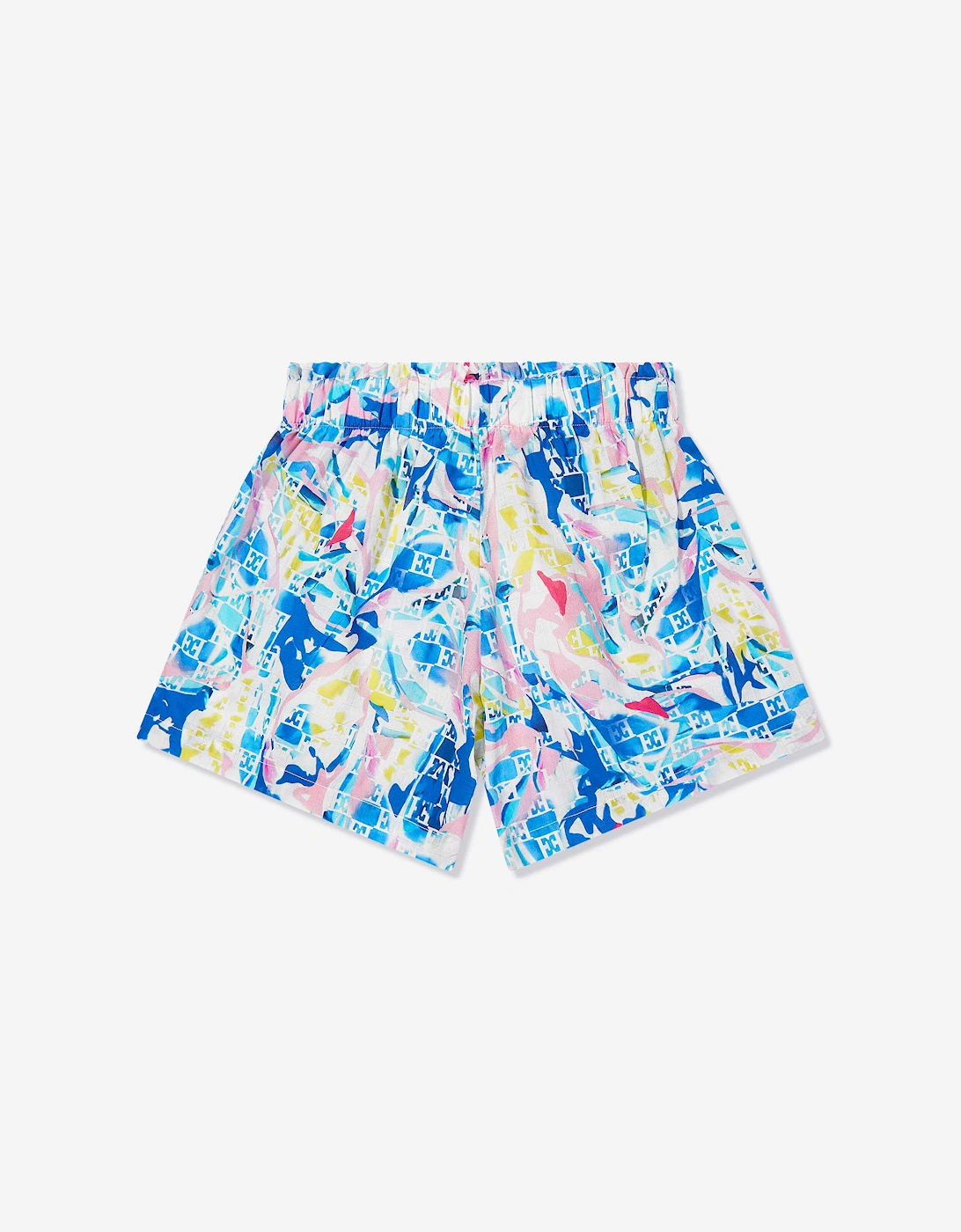 Girls Batiste Printed Shorts in Blue