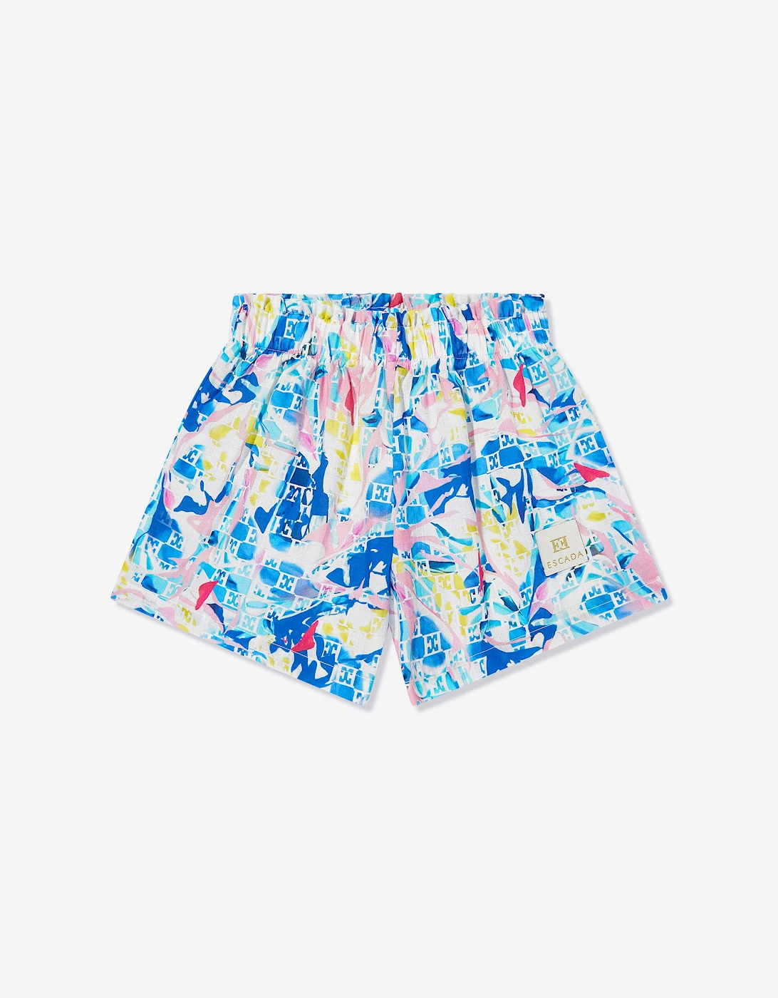 Girls Batiste Printed Shorts in Blue, 5 of 4