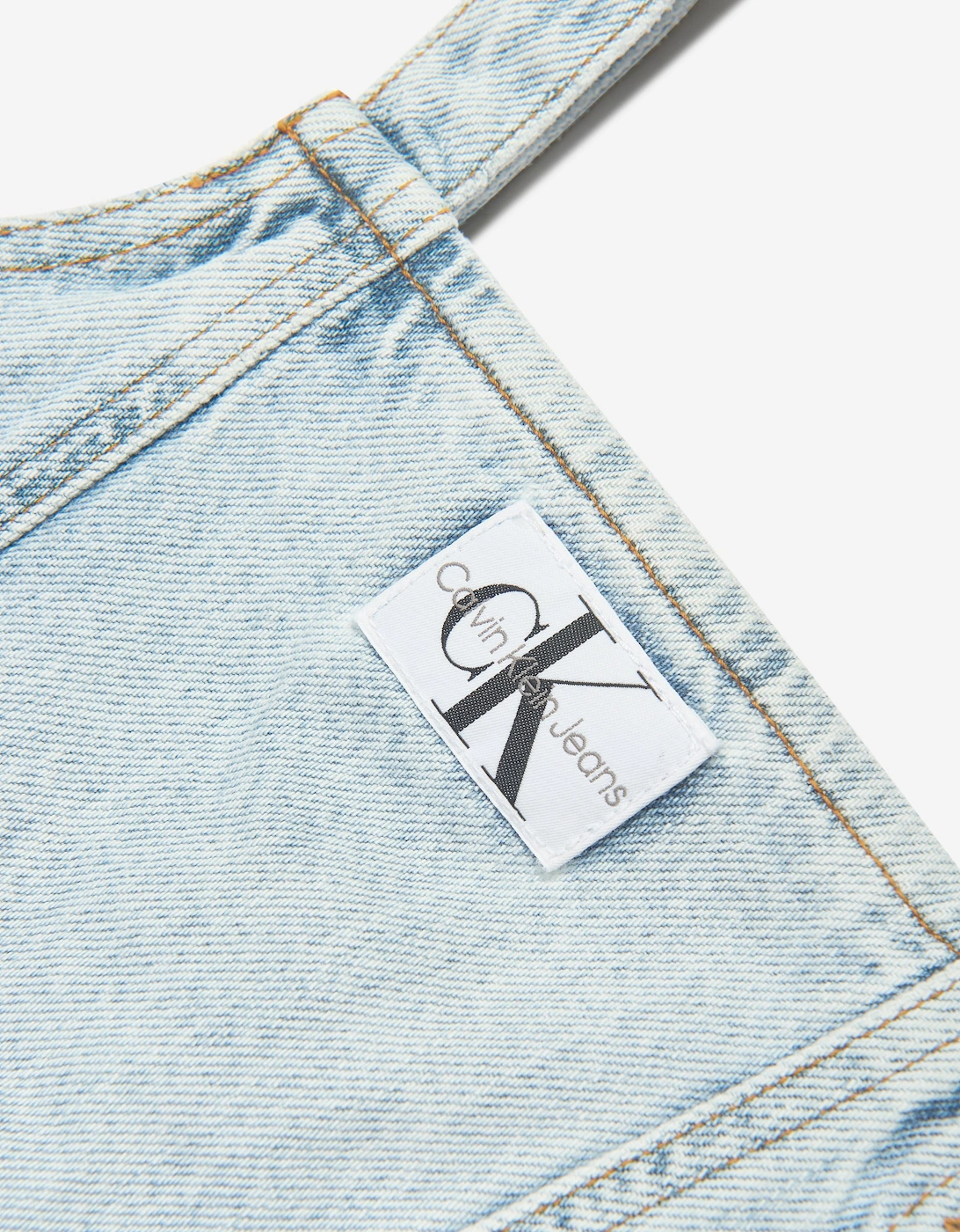 Girls Strap Denim Top in Blue