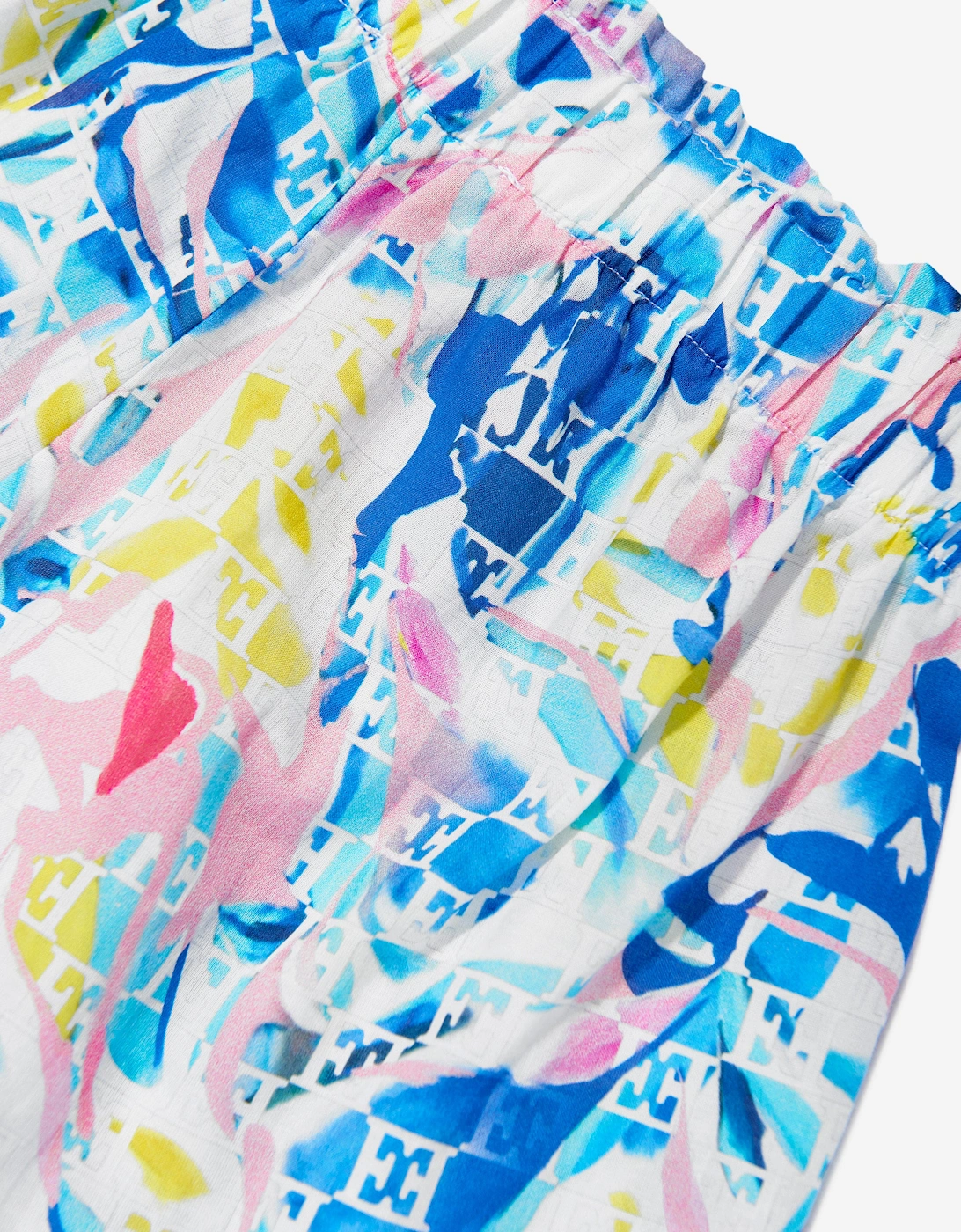 Girls Batiste Printed Shorts in Blue