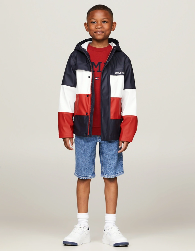 Kids Colourblock Windbreaker in Multicolour