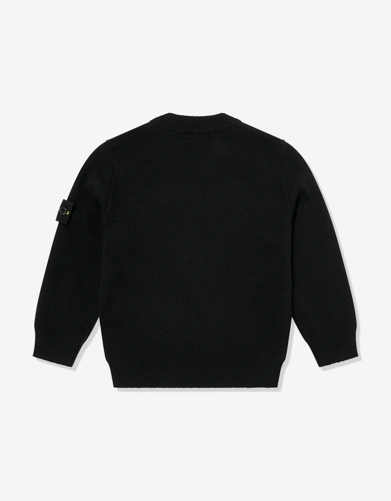 Boys Wool Knitted Jumper in Black