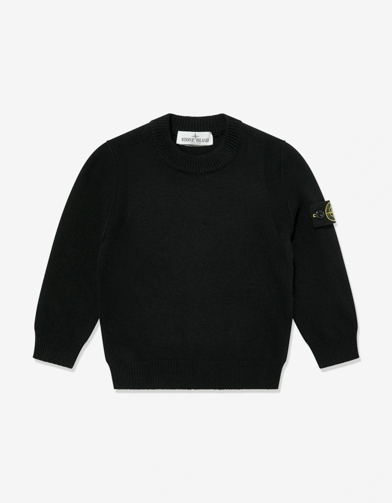 Boys Wool Knitted Jumper in Black