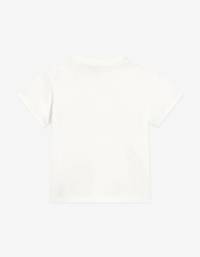 Girls Glitter DG Logo T-Shirt in White