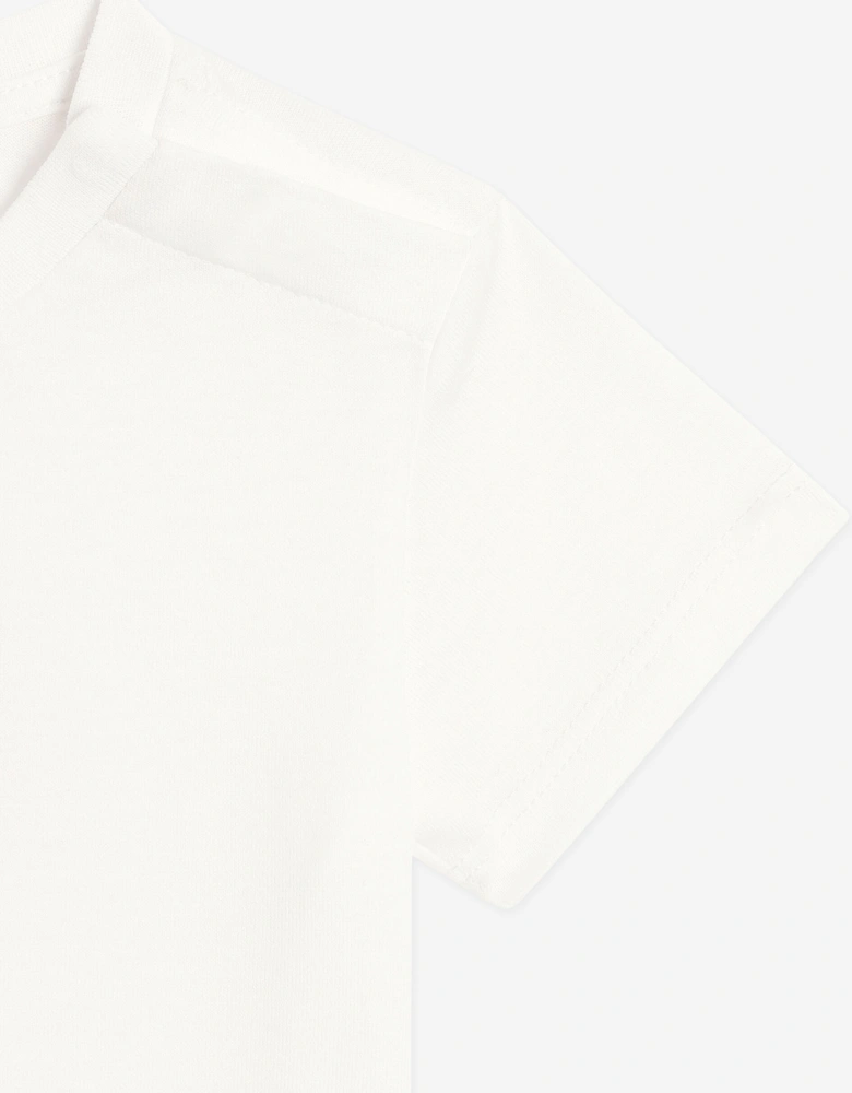 Girls Glitter DG Logo T-Shirt in White