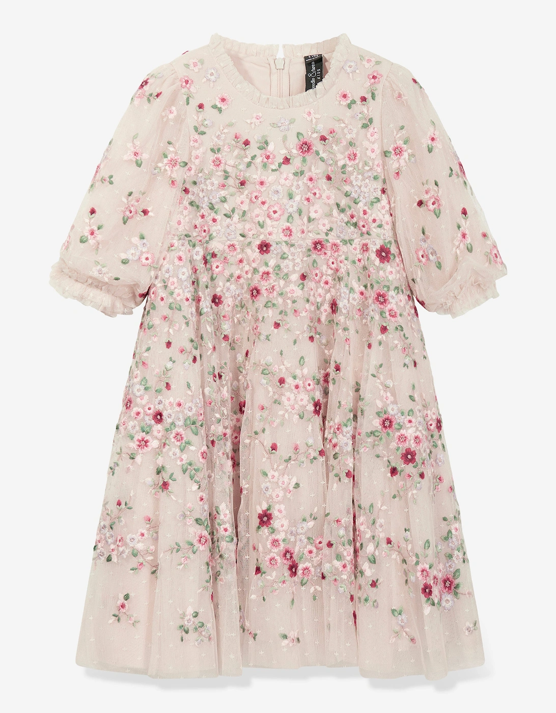 Girls Lunaria Wreath Dress in Multicolour, 5 of 4
