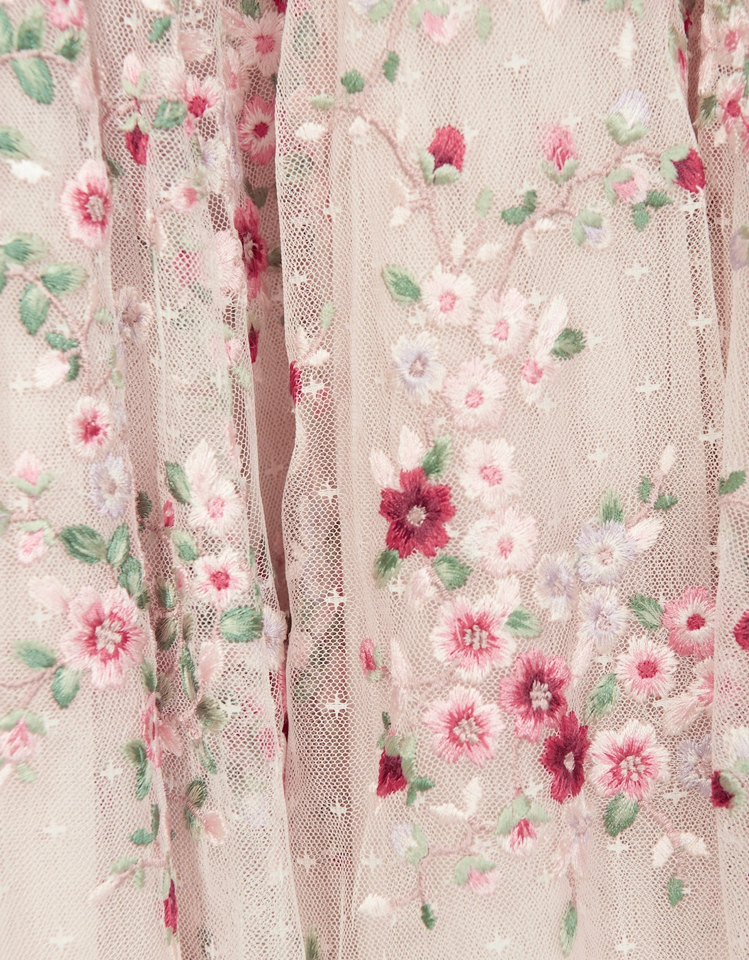 Girls Lunaria Wreath Dress in Multicolour