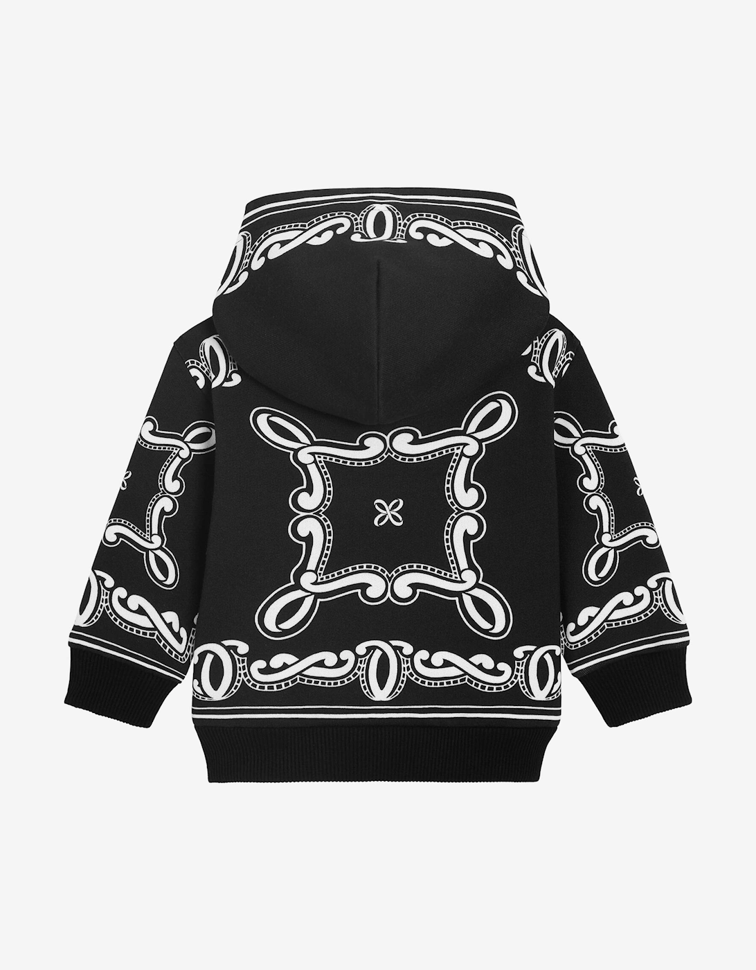 Baby Boys Bandana Print Zip Up Top in Black