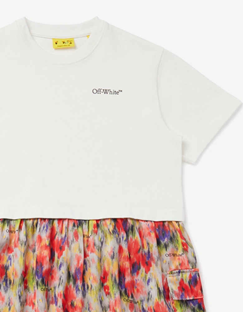 Girls All Over Chine Mix Dress in Multicolour