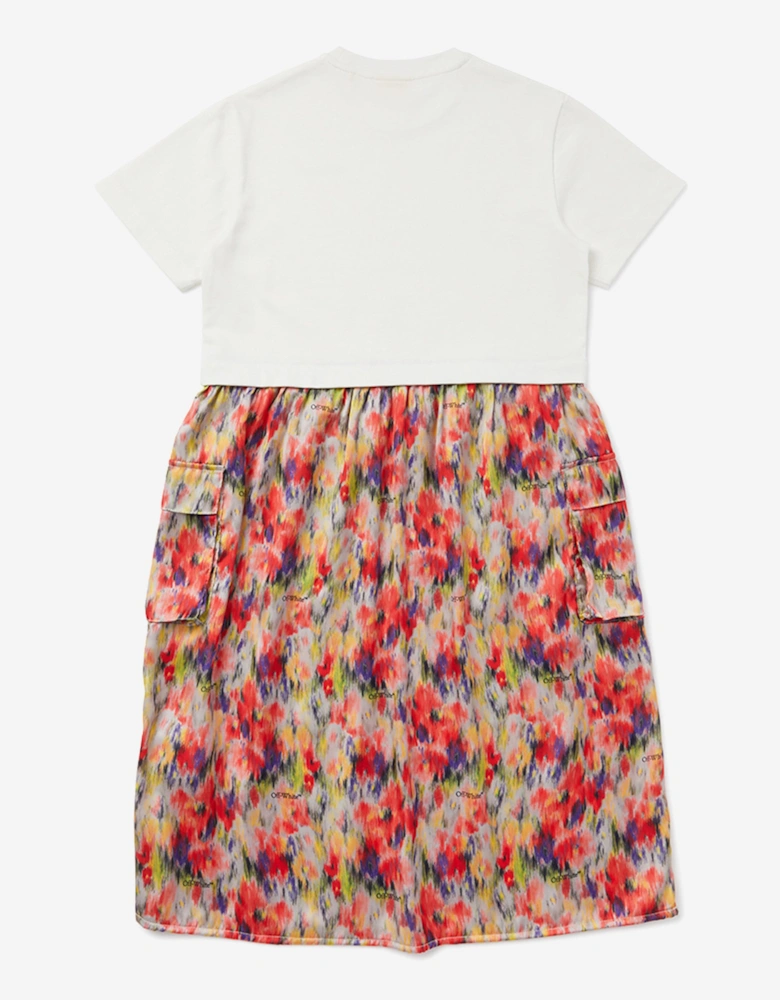 Girls All Over Chine Mix Dress in Multicolour