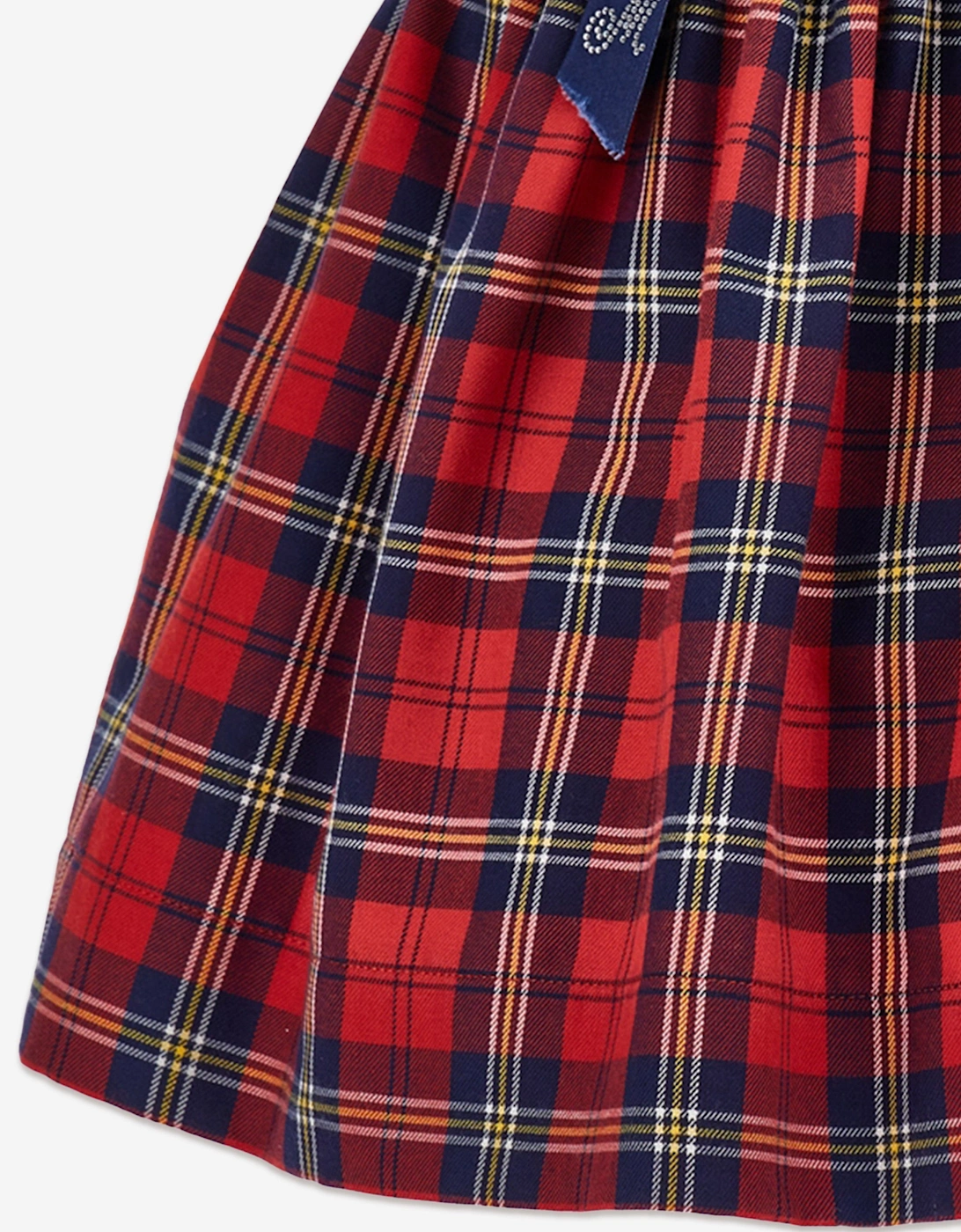 Baby Girls Tartan Dress in Red