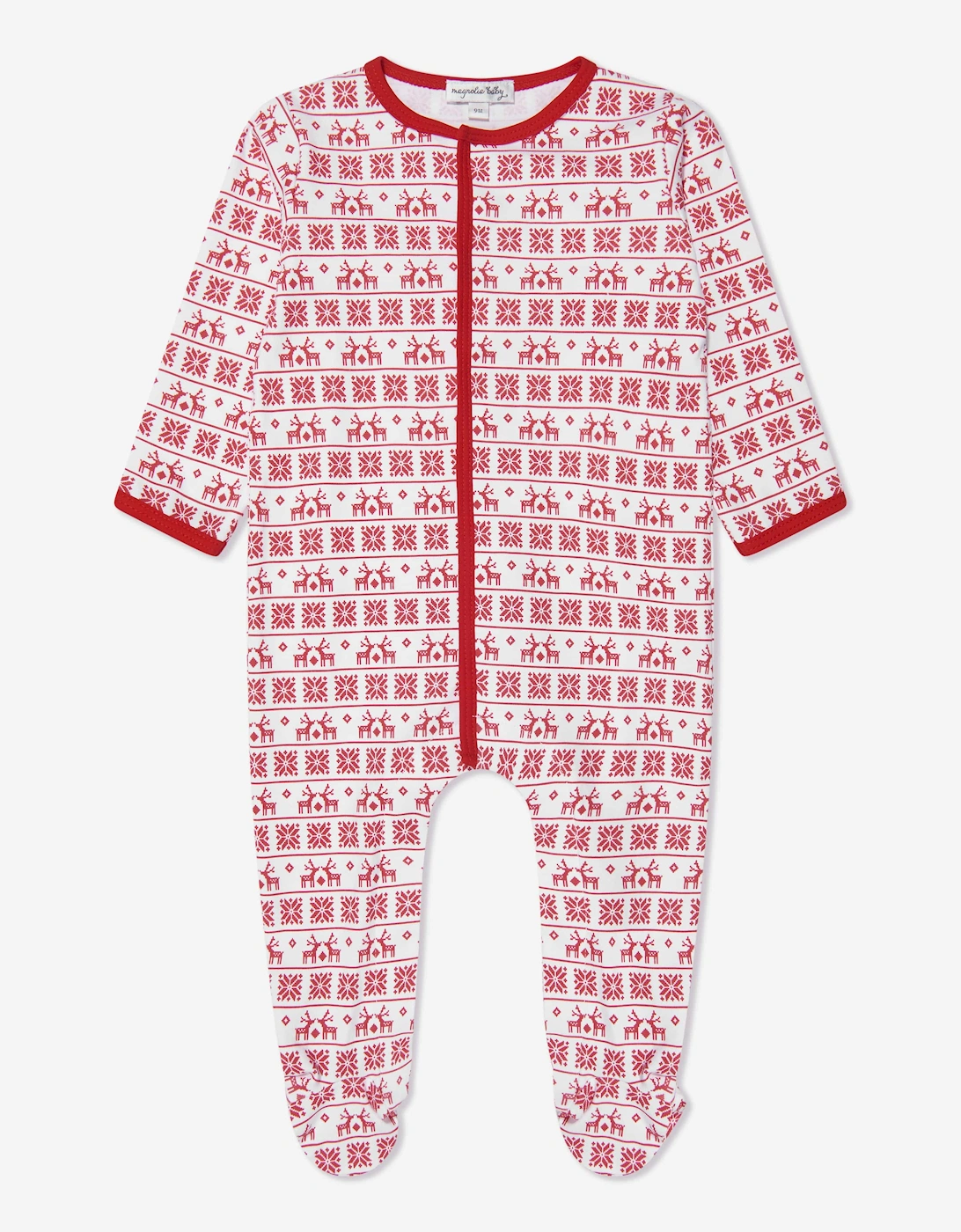 Baby Fair Isle Babygrow in Red, 5 of 4