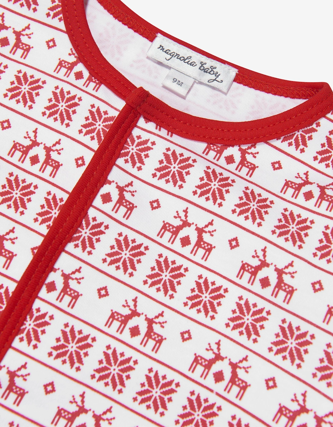 Baby Fair Isle Babygrow in Red