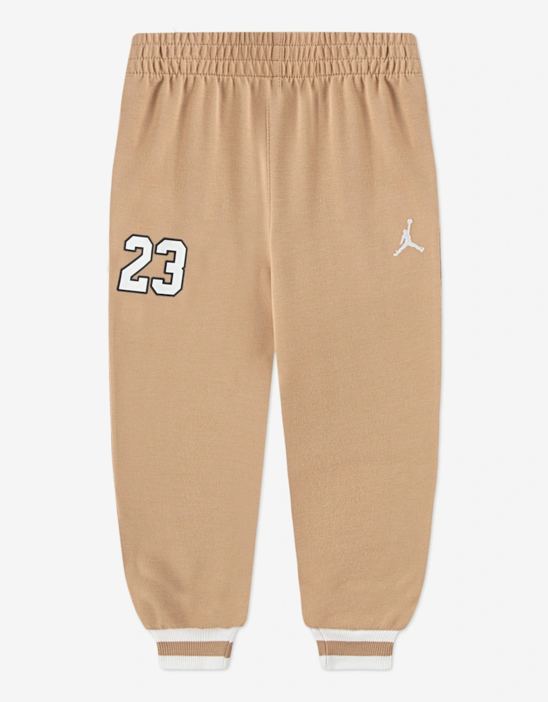 Kids MJ 23 FZ Tracksuit Set in Beige