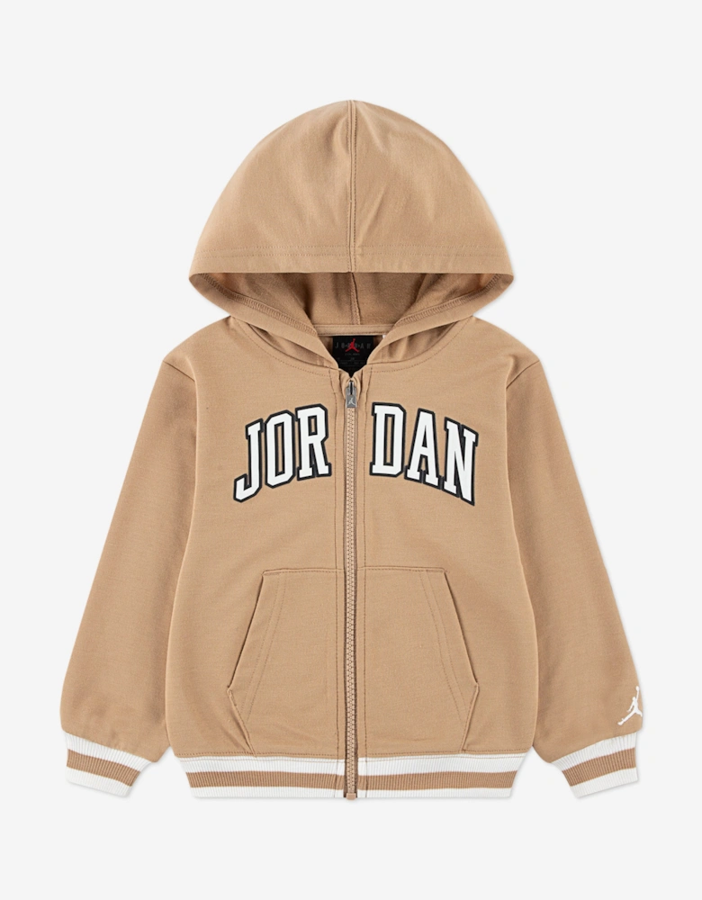 Kids MJ 23 FZ Tracksuit Set in Beige
