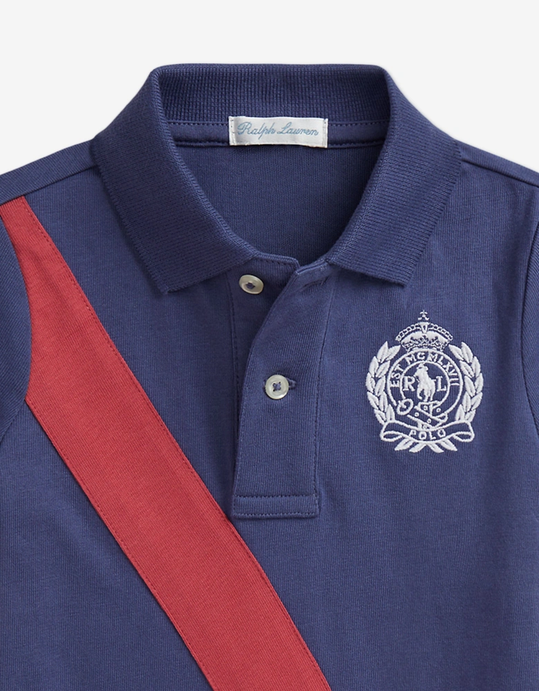 Baby Boys Jersey Romper in Blue