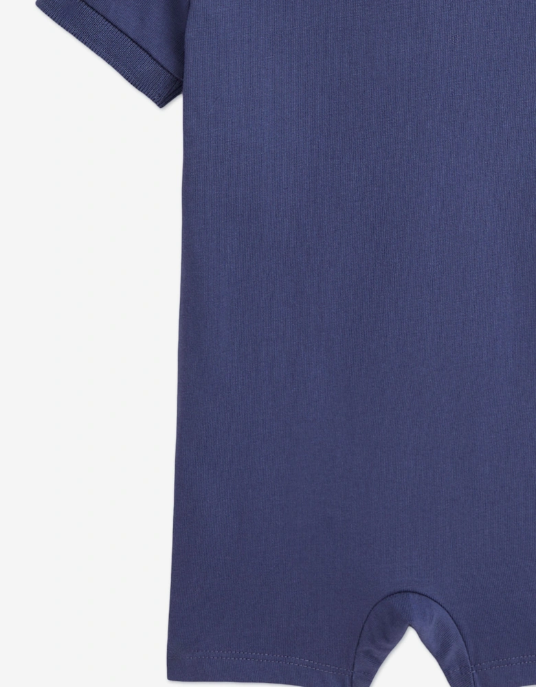 Baby Boys Jersey Romper in Blue