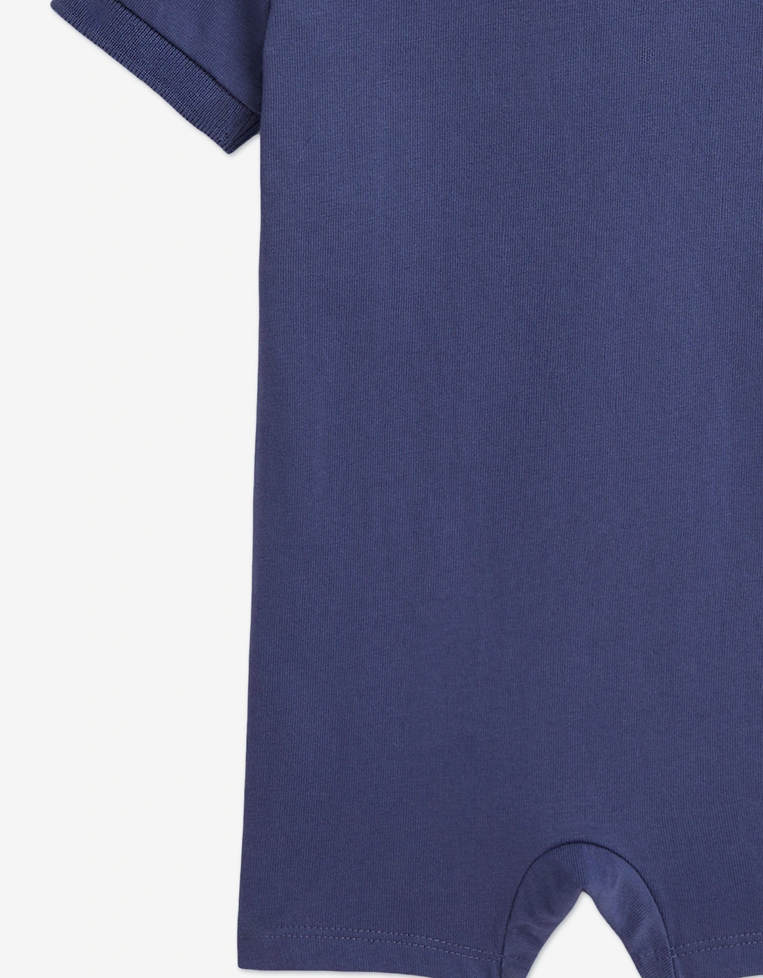 Baby Boys Jersey Romper in Blue