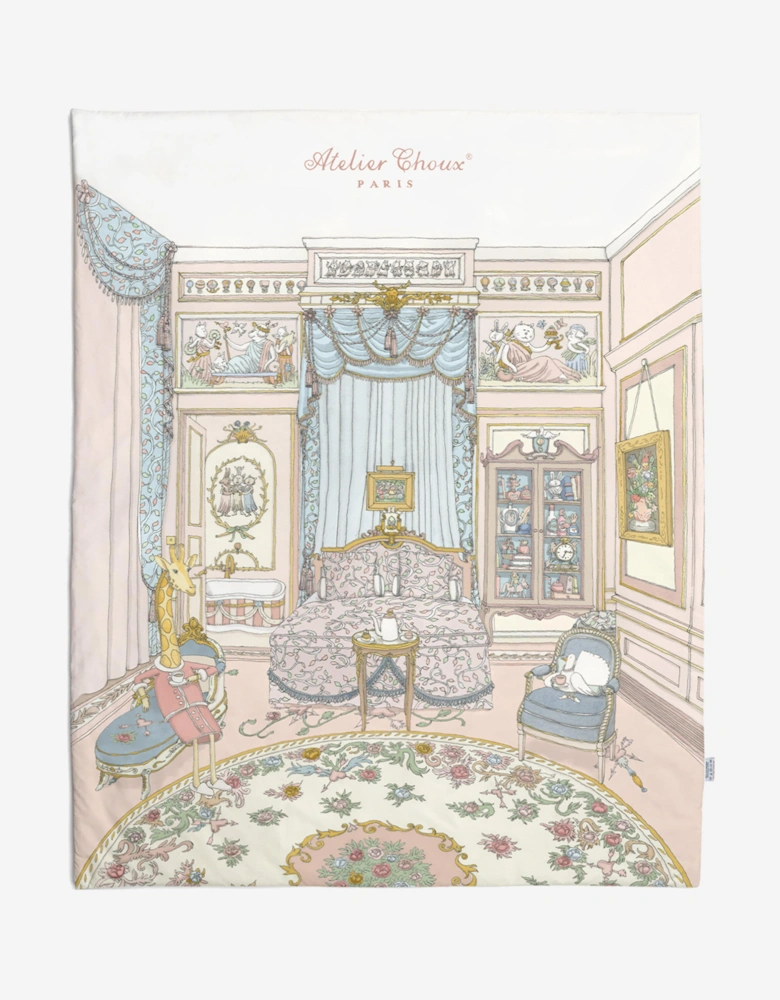 Baby French Bedroom Quilt in Multicolour  (100 × 130 cm)